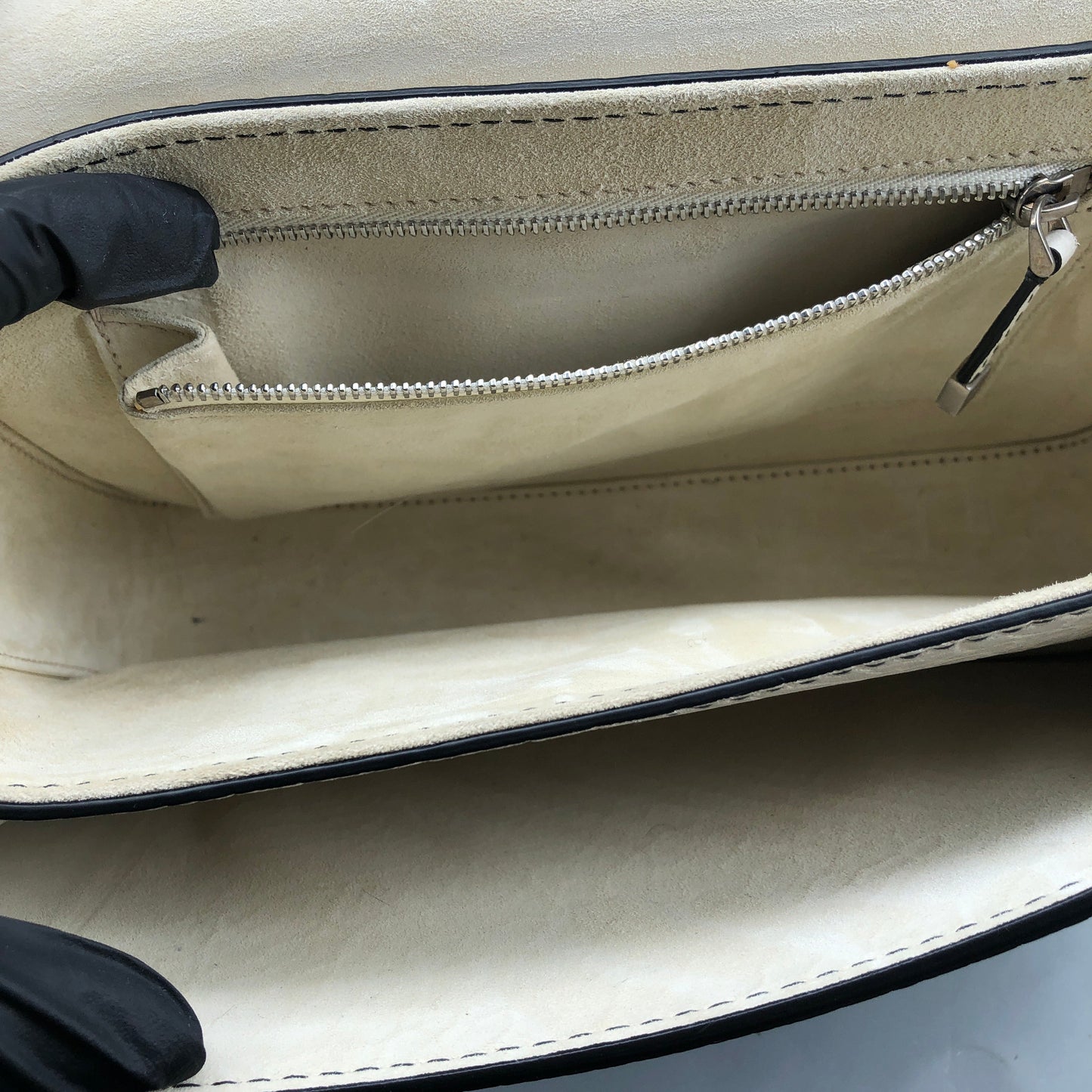 Christian Dior Dio(r)evolution Cream Grained Calfskin shoulder Bag