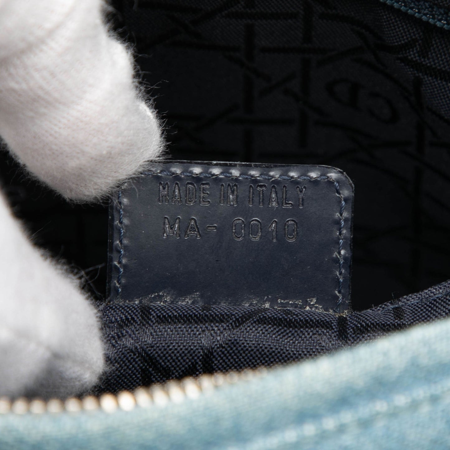 Blue Dior Medium Denim Cannage Acrylic Handles Lady Dior Satchel