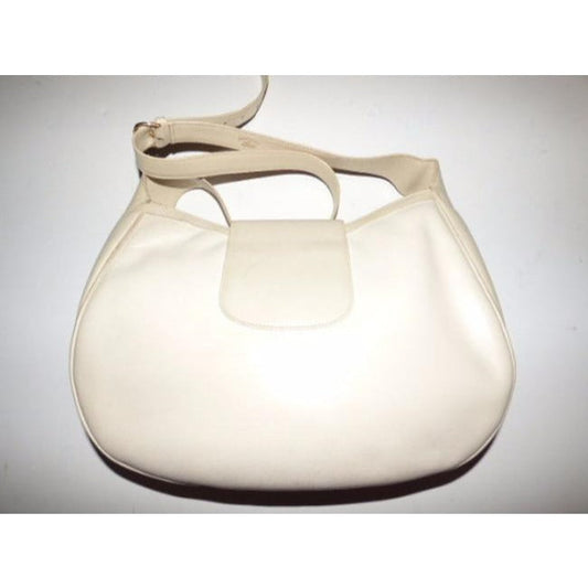 Gucci Vintage Ivory Leather Satchel