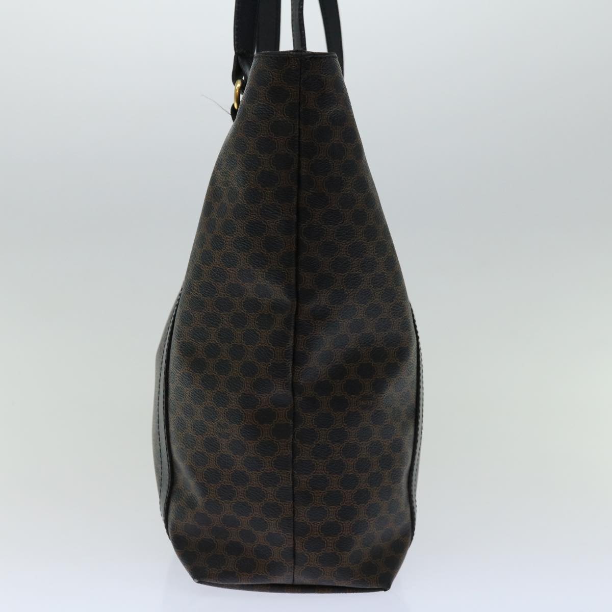 Luxury CELINE Macadam Canvas Tote Bag PVC Leather Black  67059