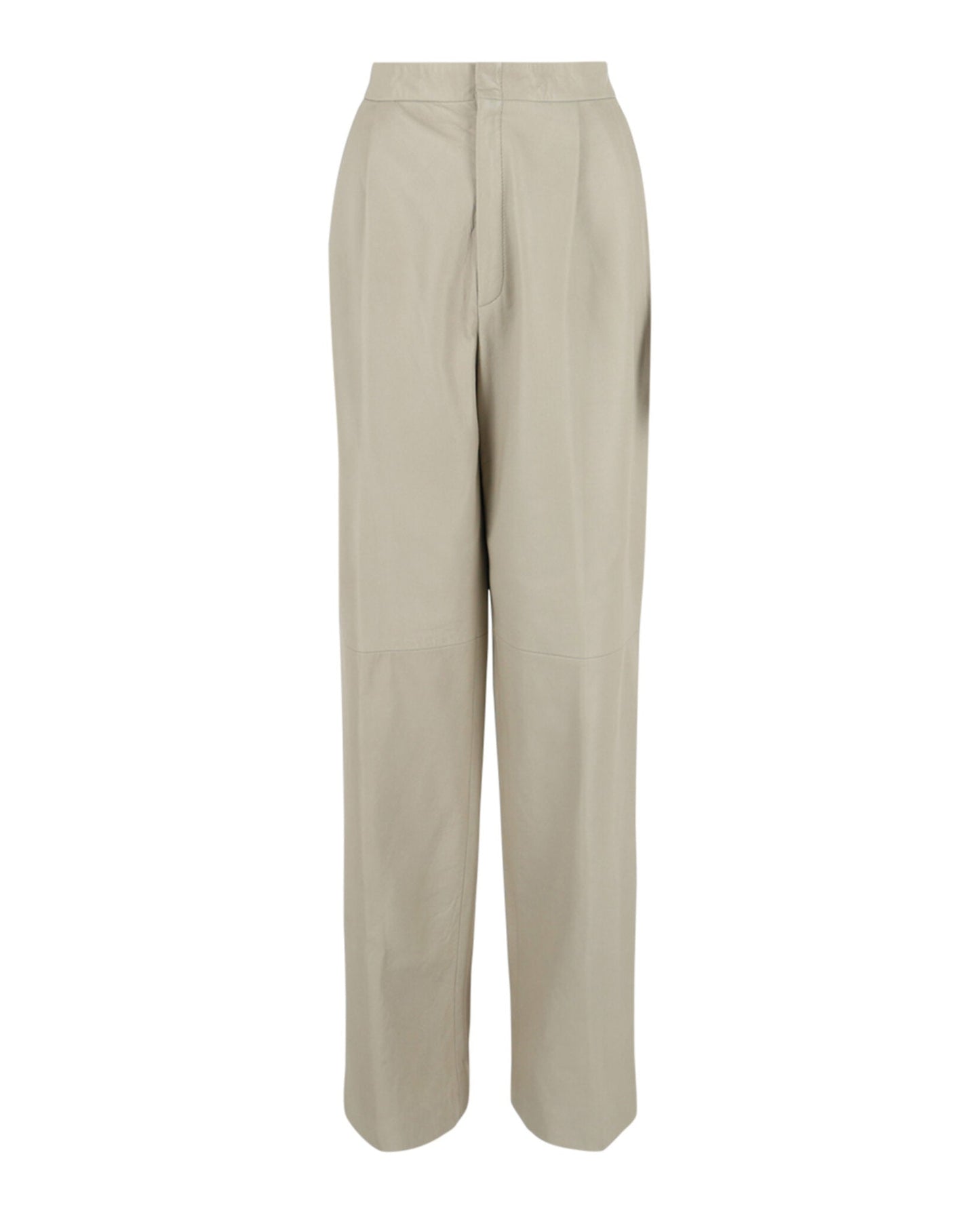 Gucci Womens Leather Wide-Leg Pants