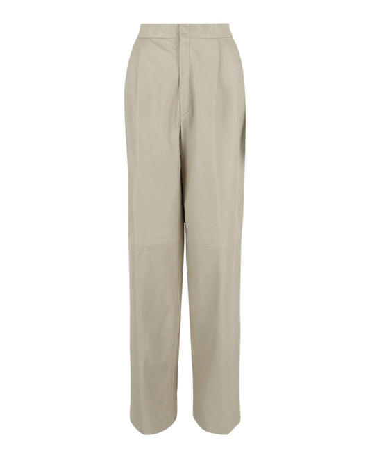 Gucci Womens Leather Wide-Leg Pants