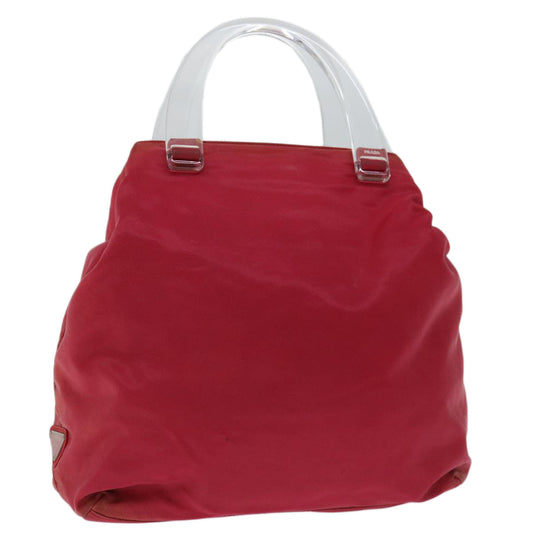 PRADA Hand Bag Nylon Pink Auth 67235