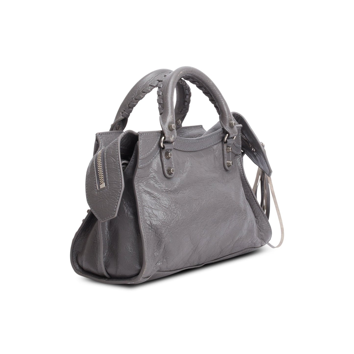 Balenciaga Grey Agneau Leather Neo Cagole XS City Bag