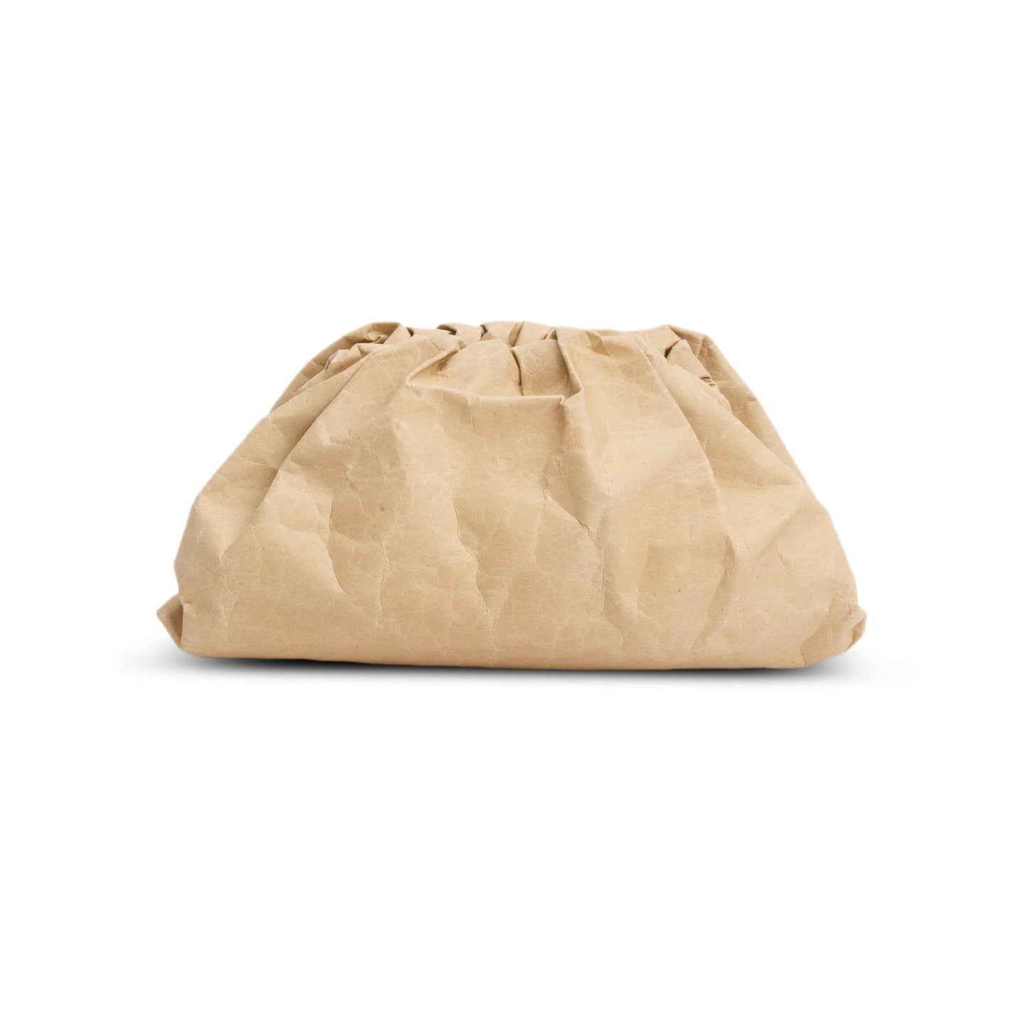 Bottega Veneta Brown Kraft Paper The Pouch Clutch