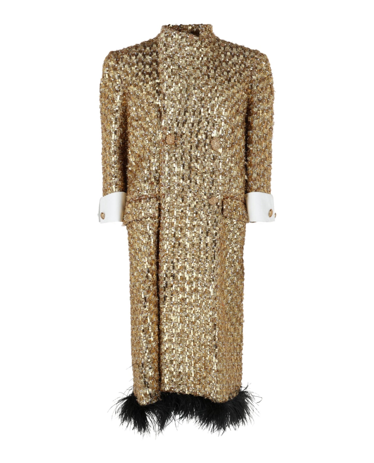 Gucci Womens Ostrich Feather Coat