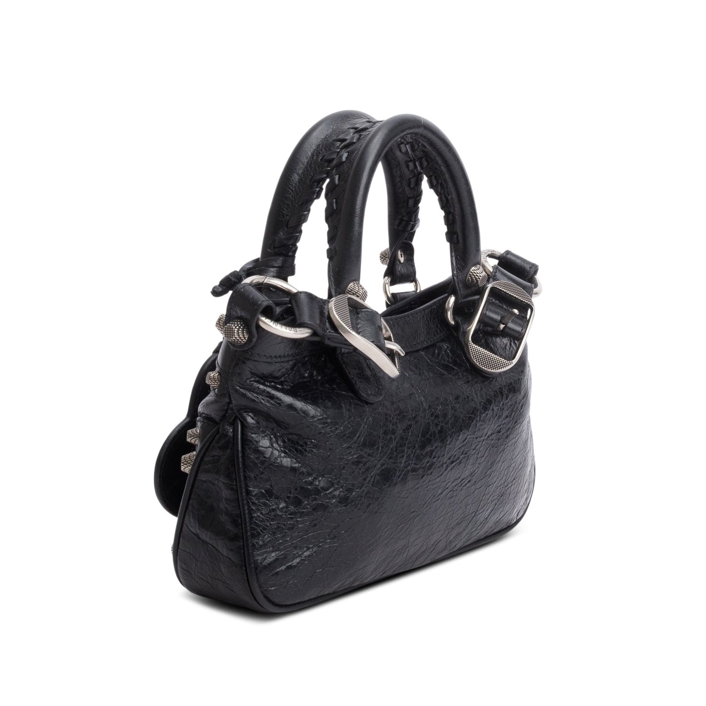 Balenciaga Black Agneau Neo Cagole Mini Handbag