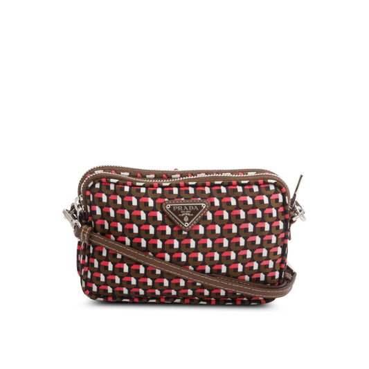 Prada Multicolor Otta Print Tessuto Nylon Convertible Crossbody Bag
