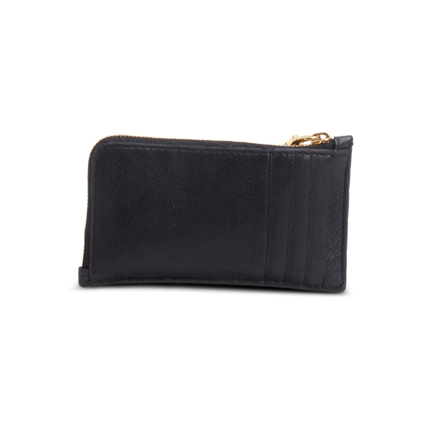 Christian Dior 2023 Black Supple Calfskin Cannage Lady Dior Cosmos Zipped Card Holder