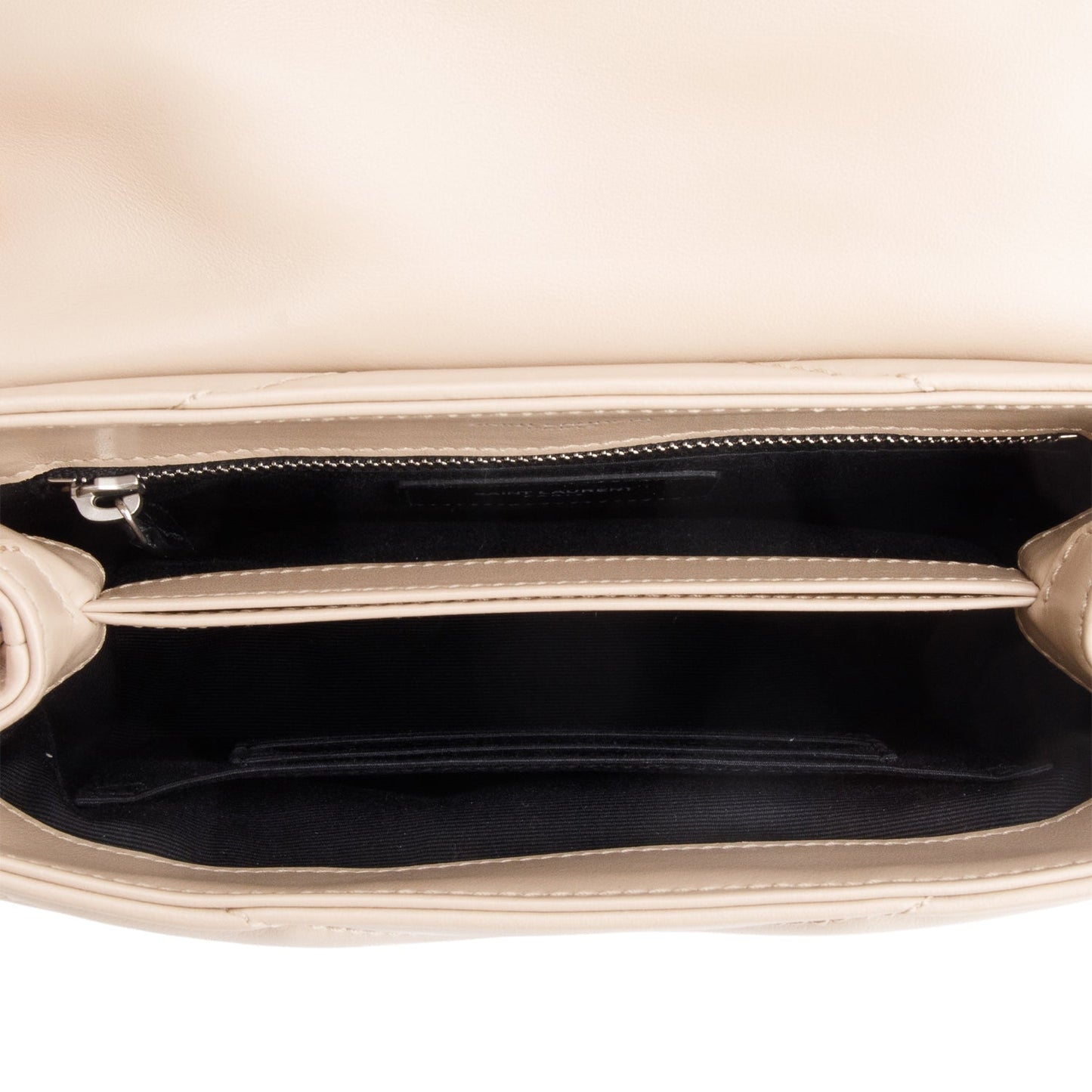 Saint Laurent Beige Monogram Matelasse Toy Loulou Crossbody Bag