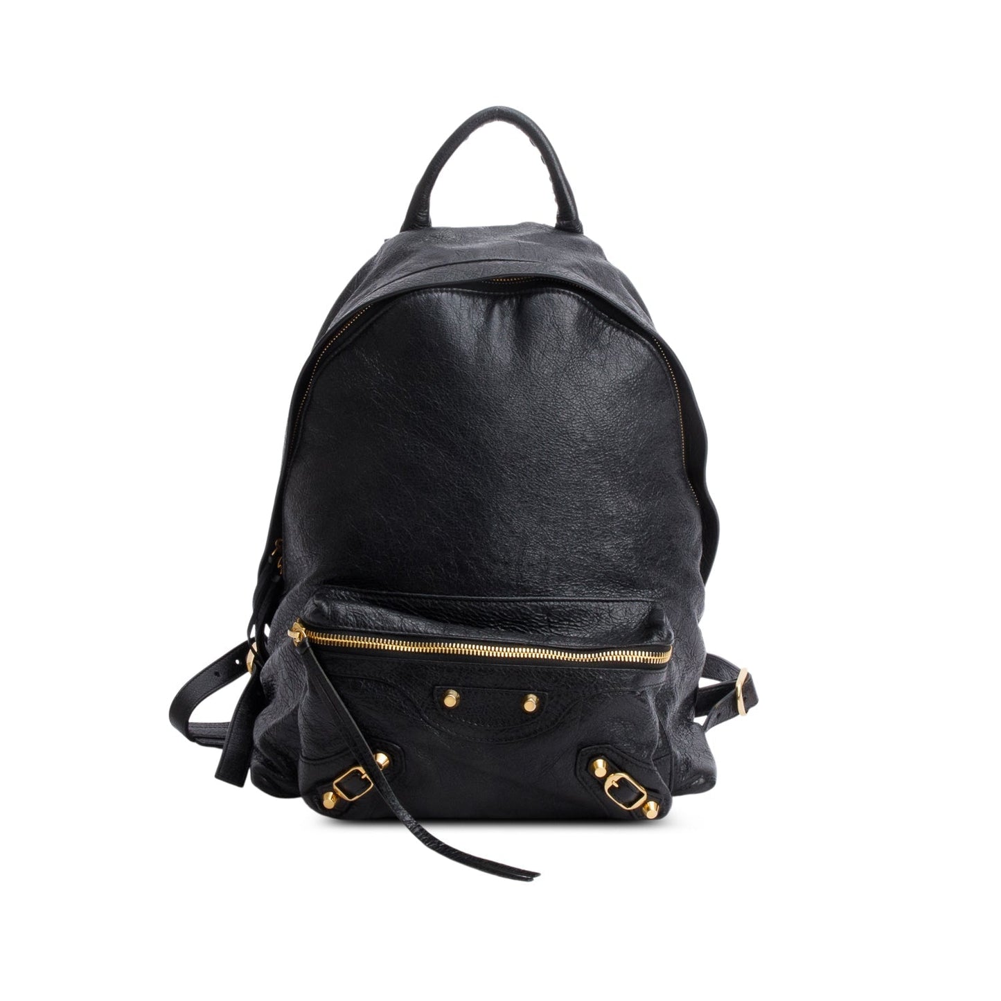 Balenciaga Black Agneau Classic City Backpack