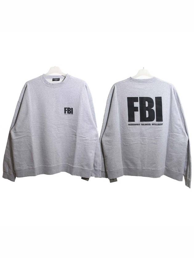 Luxury Balenciaga Trending 2026 FBI Logo Sweatshirt Grey