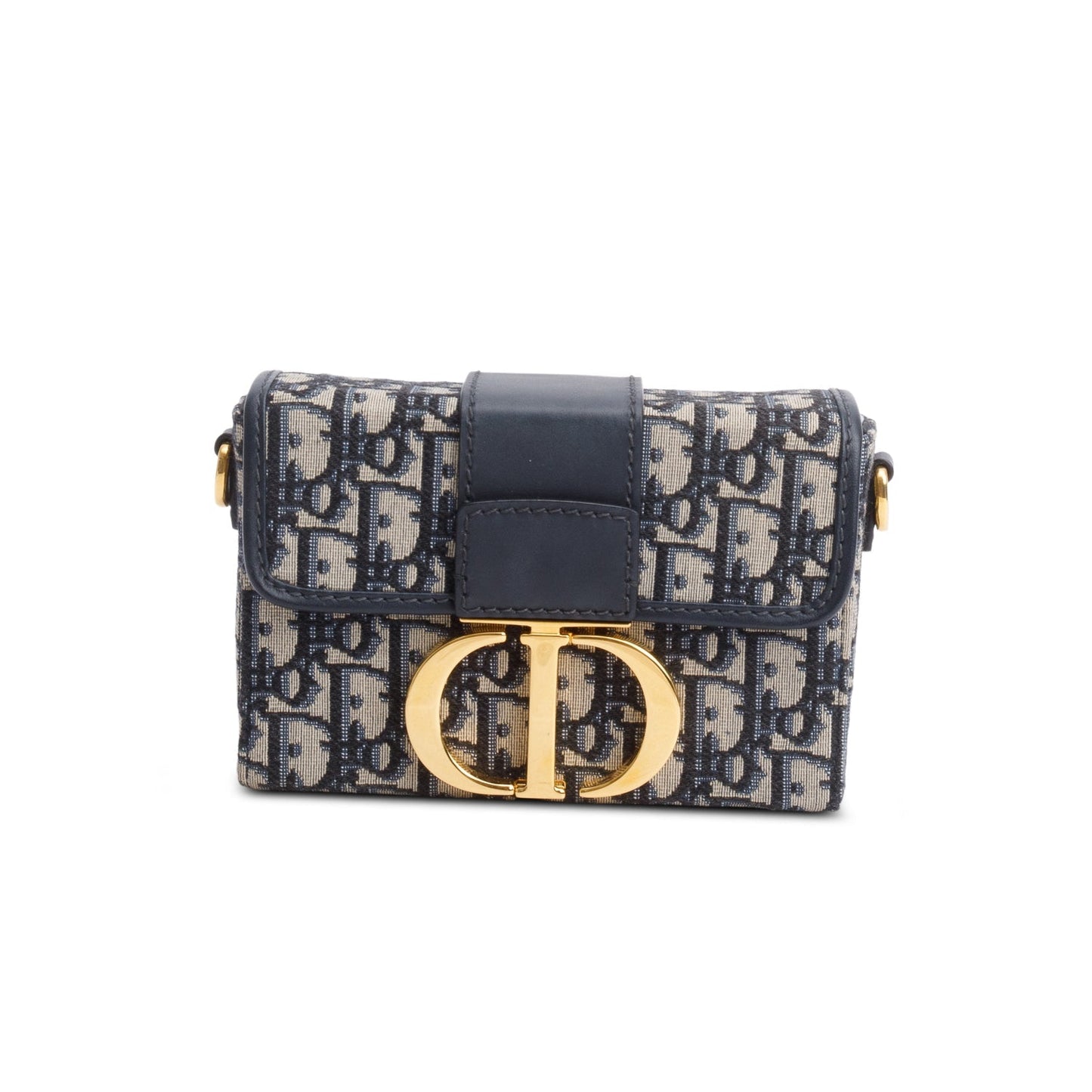 Christian Dior Blue Oblique 30 Montaigne Box Bag