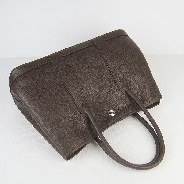 Luxury Hermes garden party handbag H2805 dark coffee