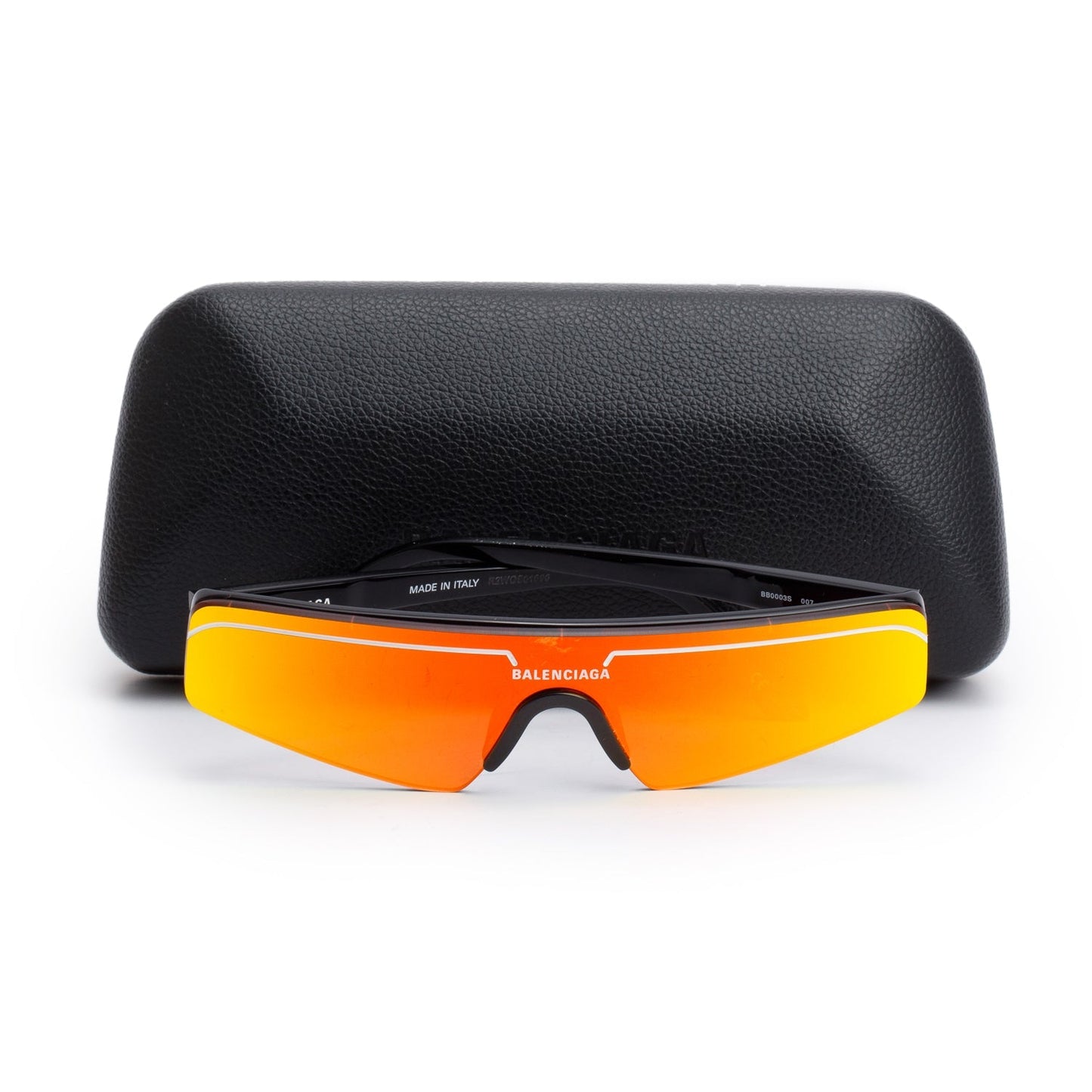 Balenciaga BB0003S Orange Shield Sunglasses