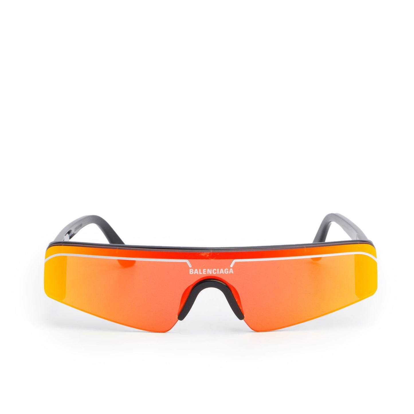Balenciaga BB0003S Orange Shield Sunglasses