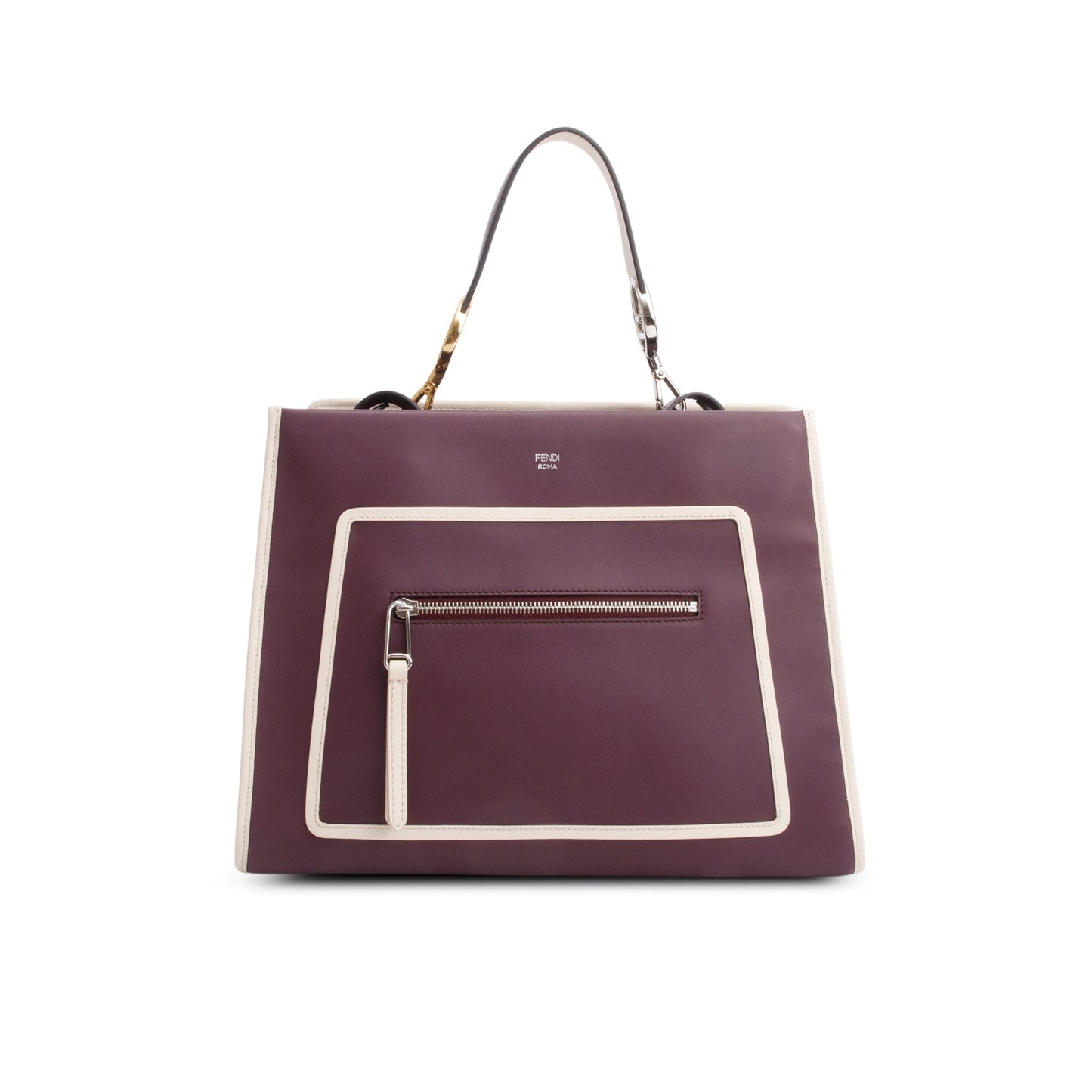 Fendi Purple Calfskin Medium Runaway Tote
