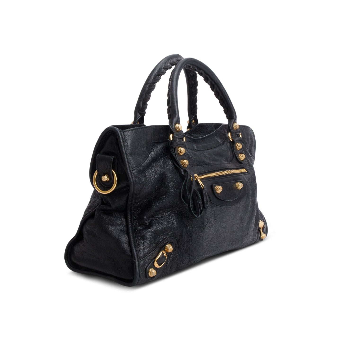 Balenciaga Black Agneau Leather Le City Medium Bag