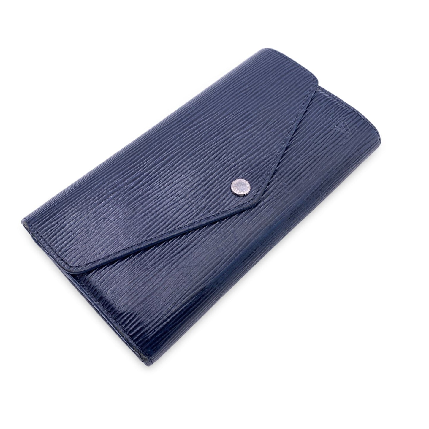 LOUIS VUITTON Blue Epi Leather Long Continental Sarah Wallet
