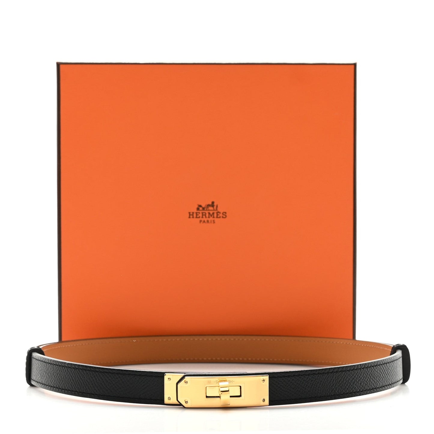 Hermes Epsom Kelly Belt Black