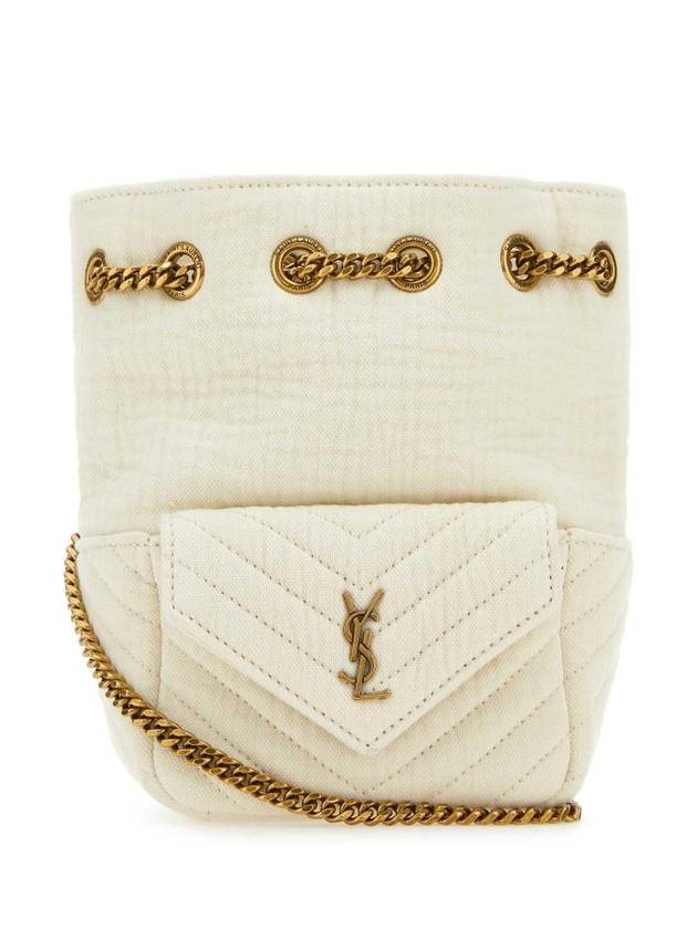 Luxury Saint Laurent Trending 2025 Nano Bucket Bag Vanilla Ice