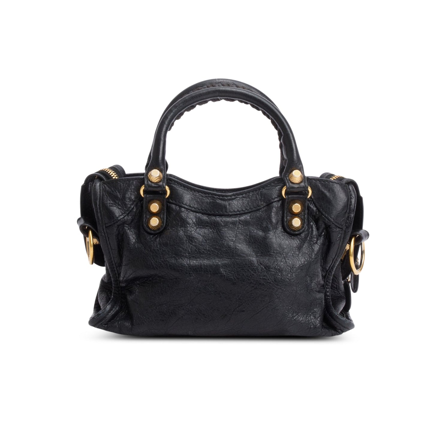 Balenciaga Black Agneau Leather Classic Mini City Bag