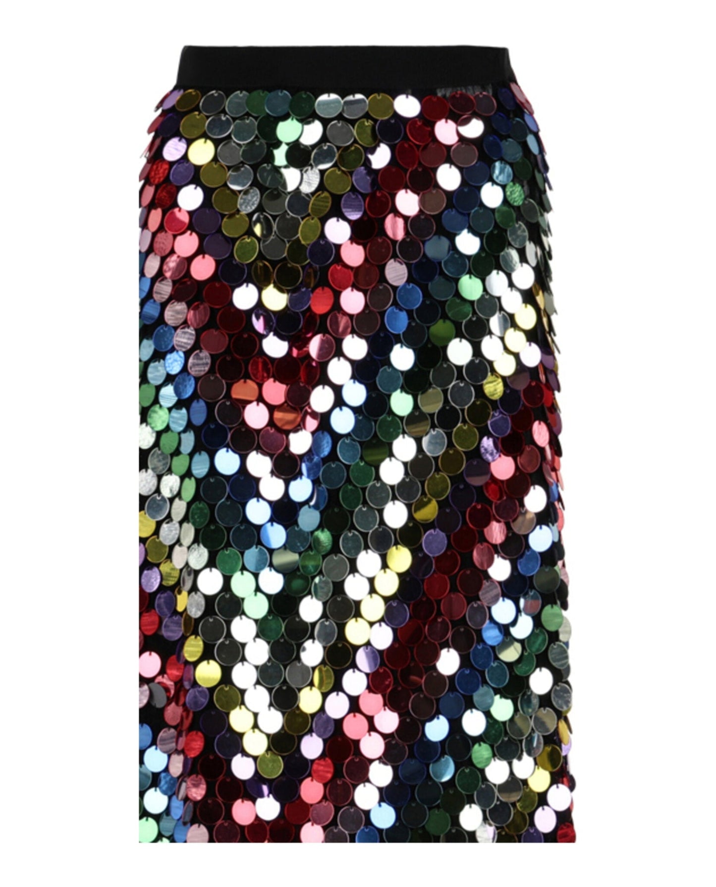 Gucci Womens Sequin Embroidered Midi Skirt