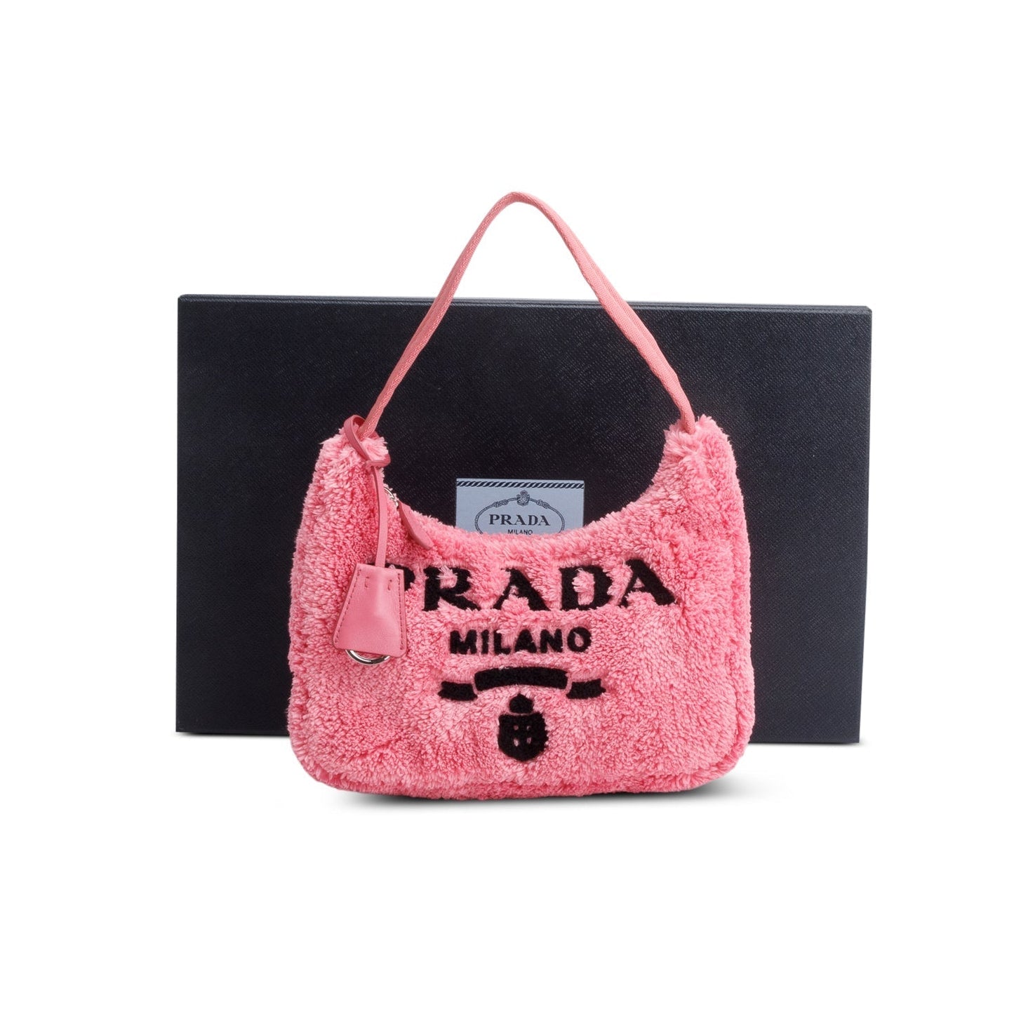 Prada 2024 Pink Terry Cloth Mini Re-Edition 2000 Bag