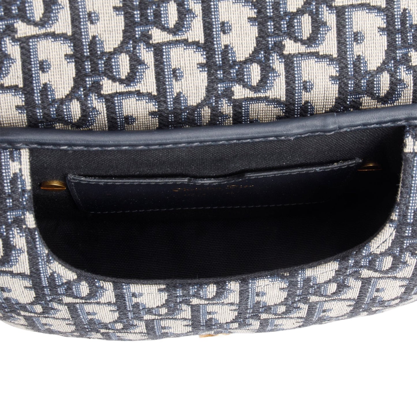 Christian Dior 2020 Blue Oblique Small Bobby Flap Bag