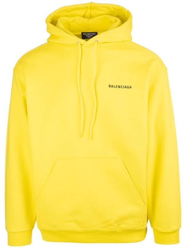 Luxury Balenciaga Trending 2026 Mini Logo Cotton Hoodie Yellow
