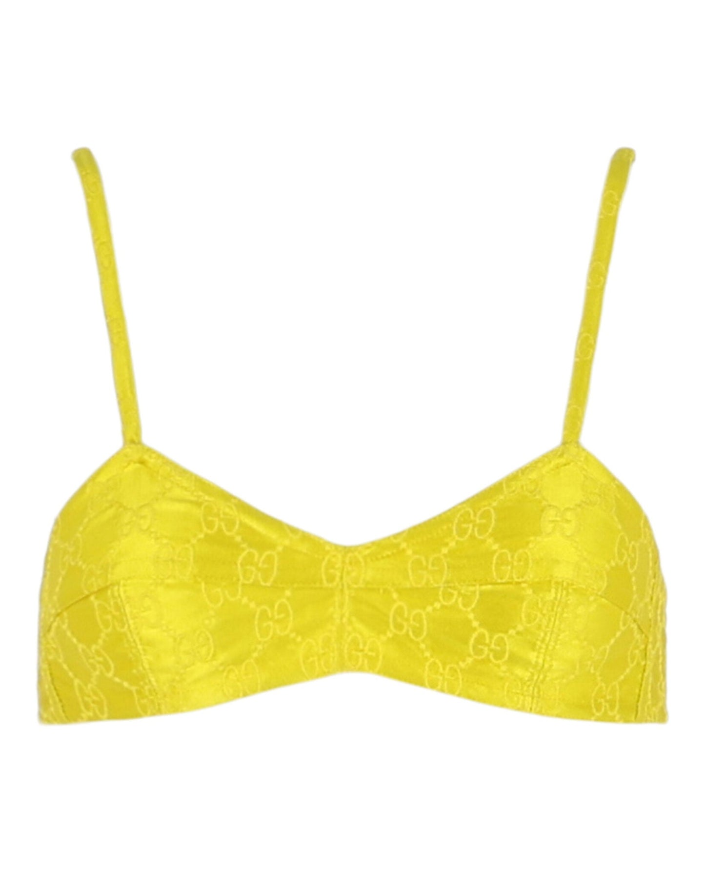 Gucci Womens Embroidered Silk Bra