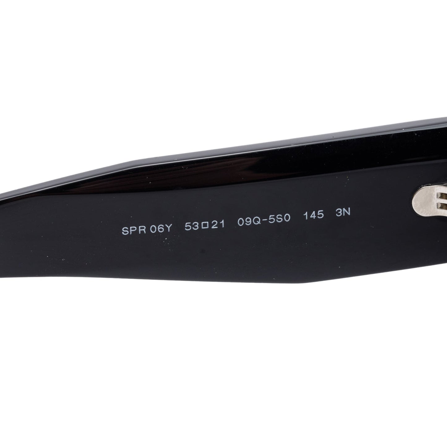 Prada SPR06Y Black/White Acetate Rectangle Sunglasses
