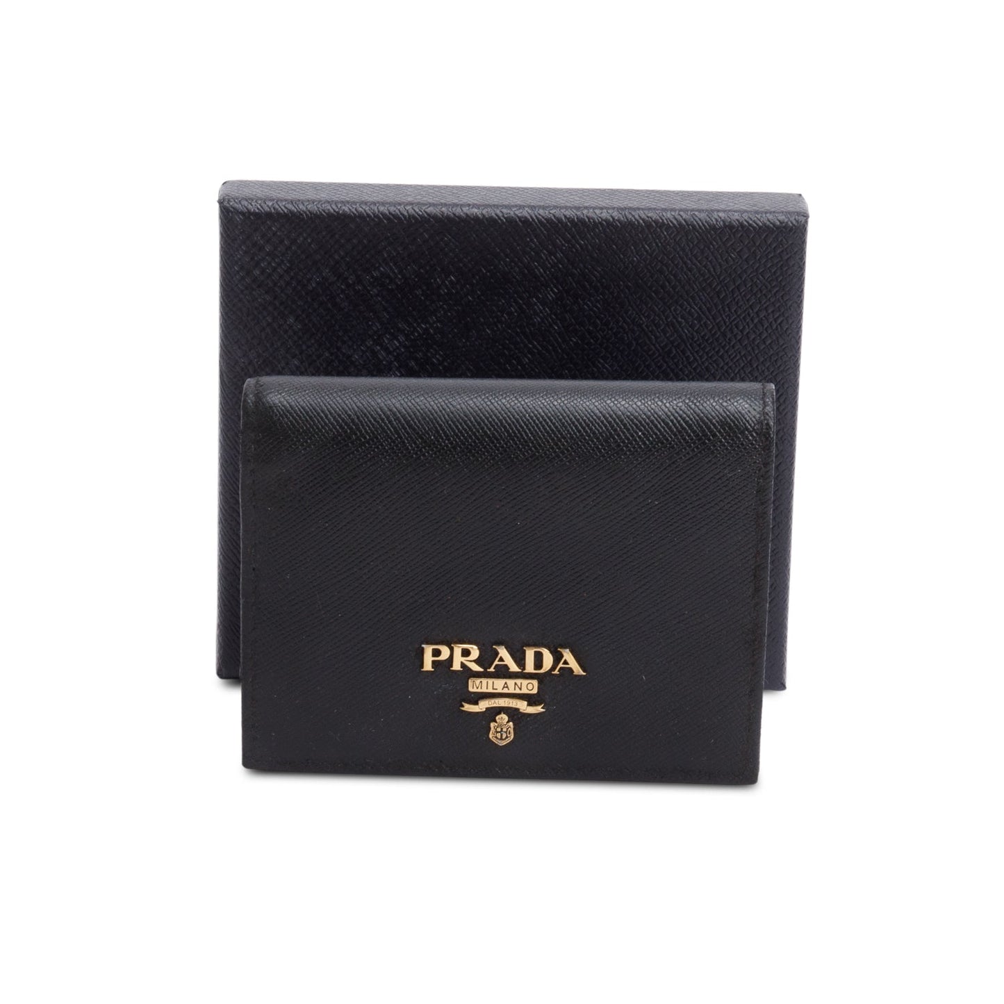 Prada Black Saffiano Small Leather Wallet