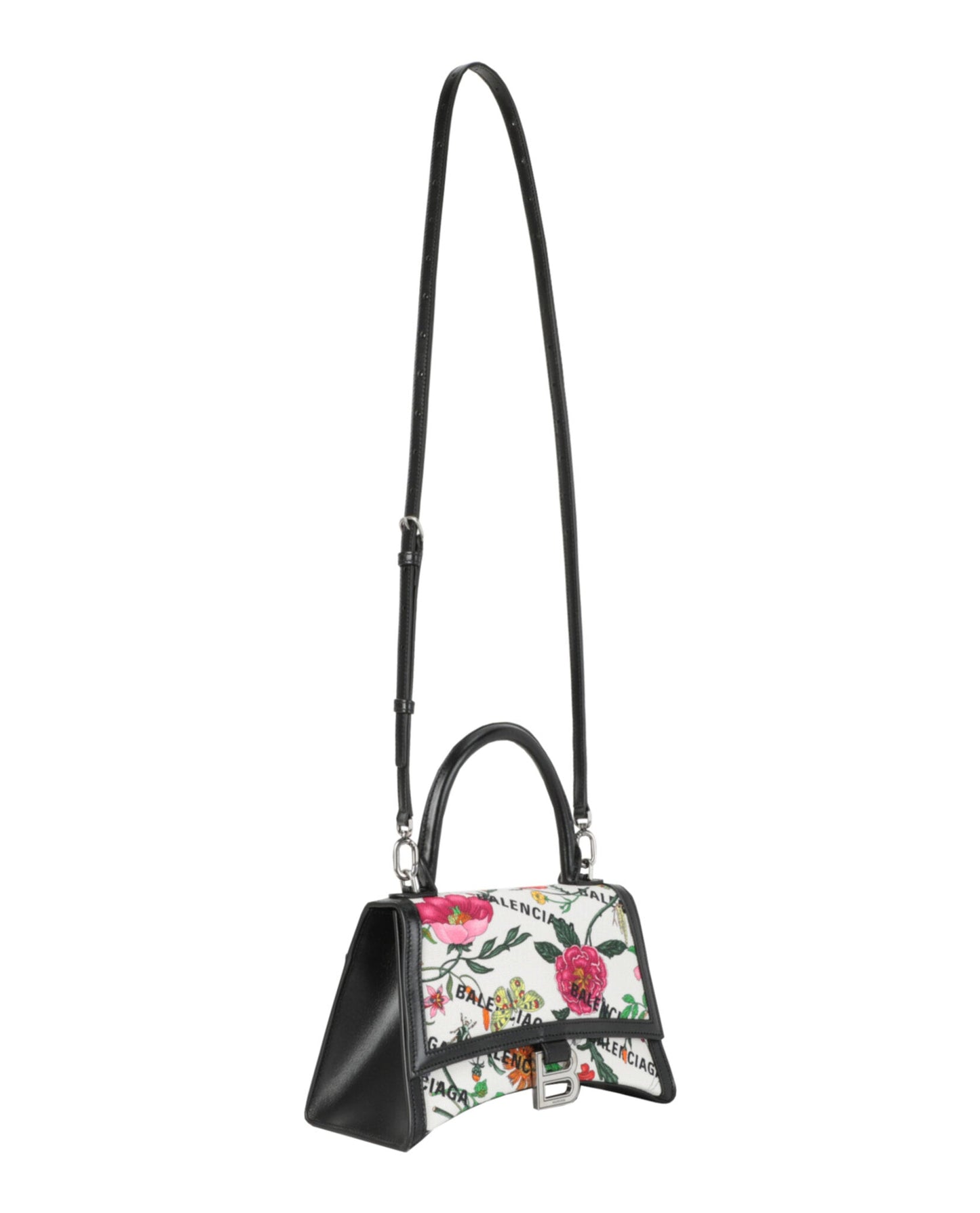 Gucci Womens  X Balenciaga Small Flora Hourglass Shoulder Bag