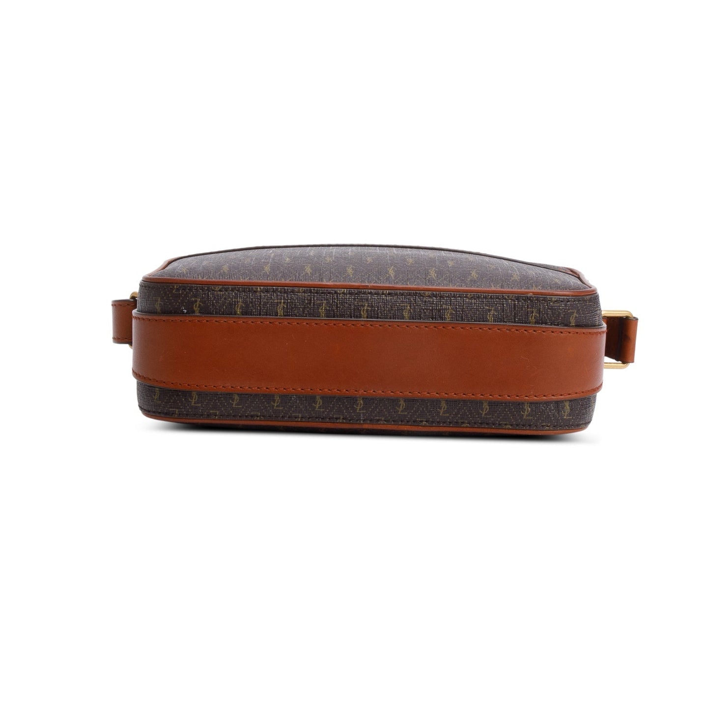 Saint Laurent 2021 Brown Canvas Smooth Calfskin Le Monogramme Camera Bag