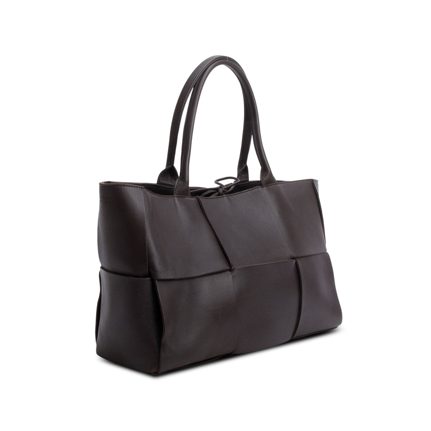 Bottega Veneta Brown Maxi Intrecciato Arco Small Tote Bag