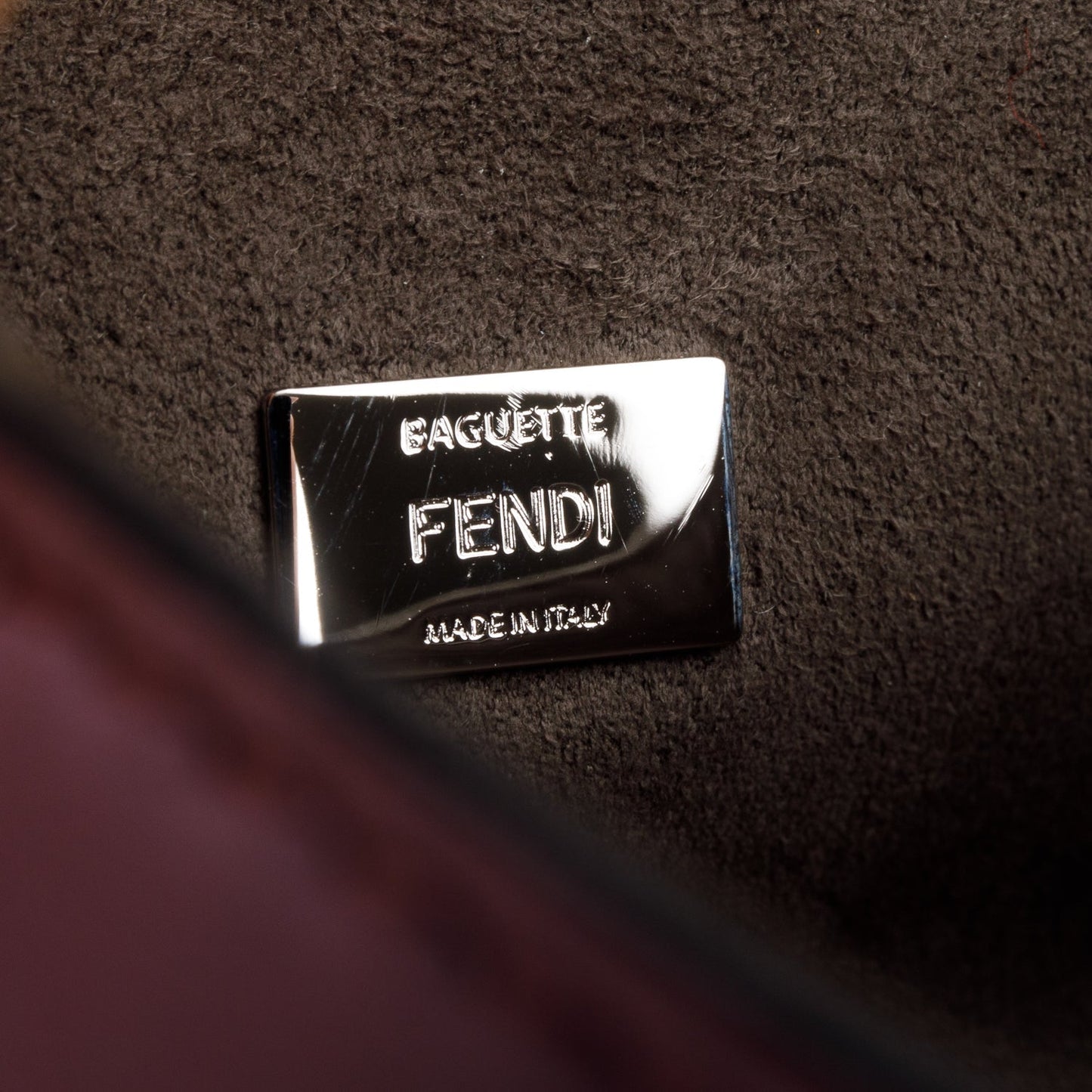 Fendi Pink Calfskin Micro Monster Baguette
