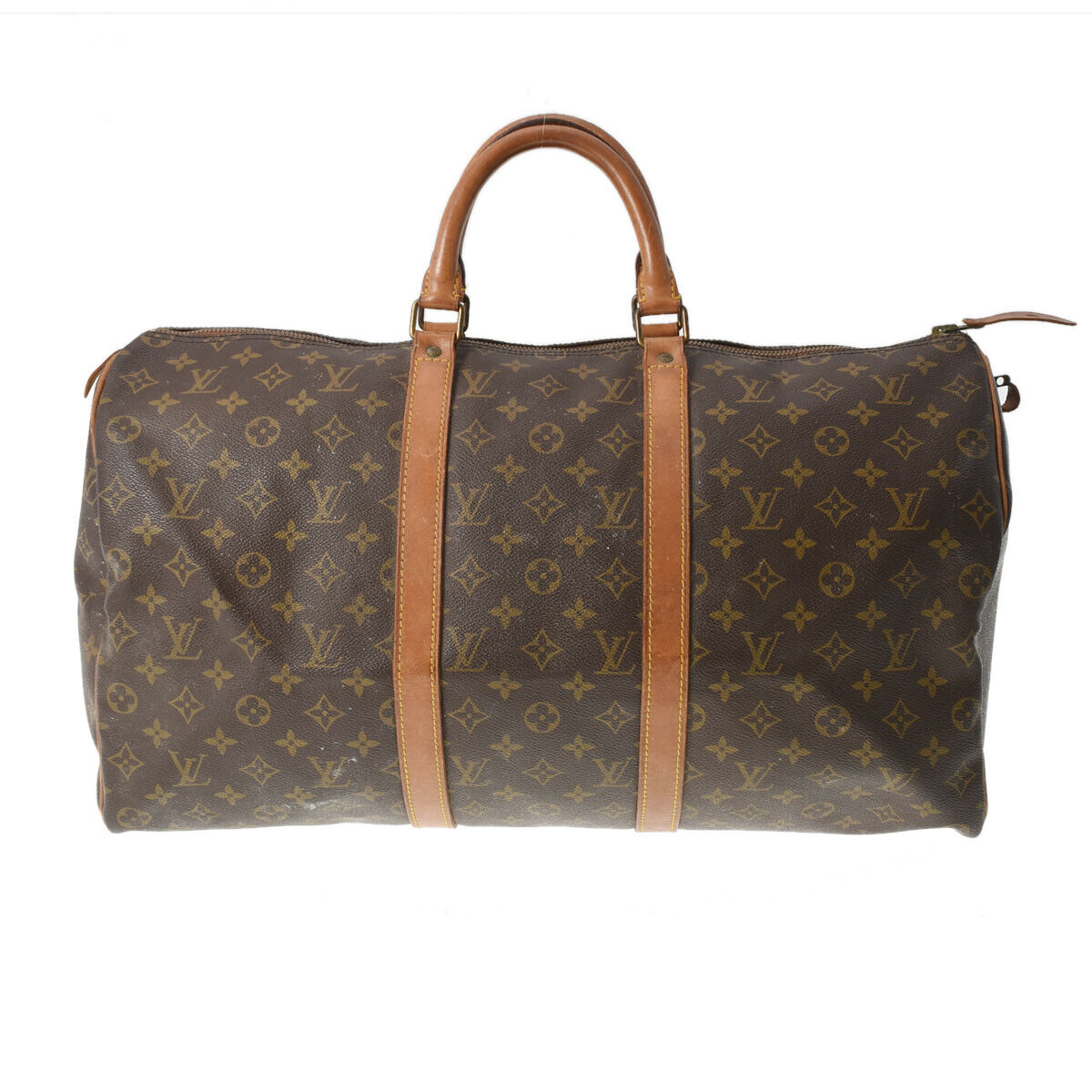 Louis Vuitton Brown Canvas Keepall 50 travel bag