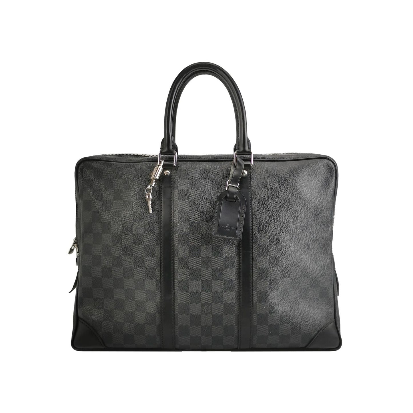 Louis Vuitton Porte Documents Voyage Leather Checkered Rectangular Handbag 250514781192612