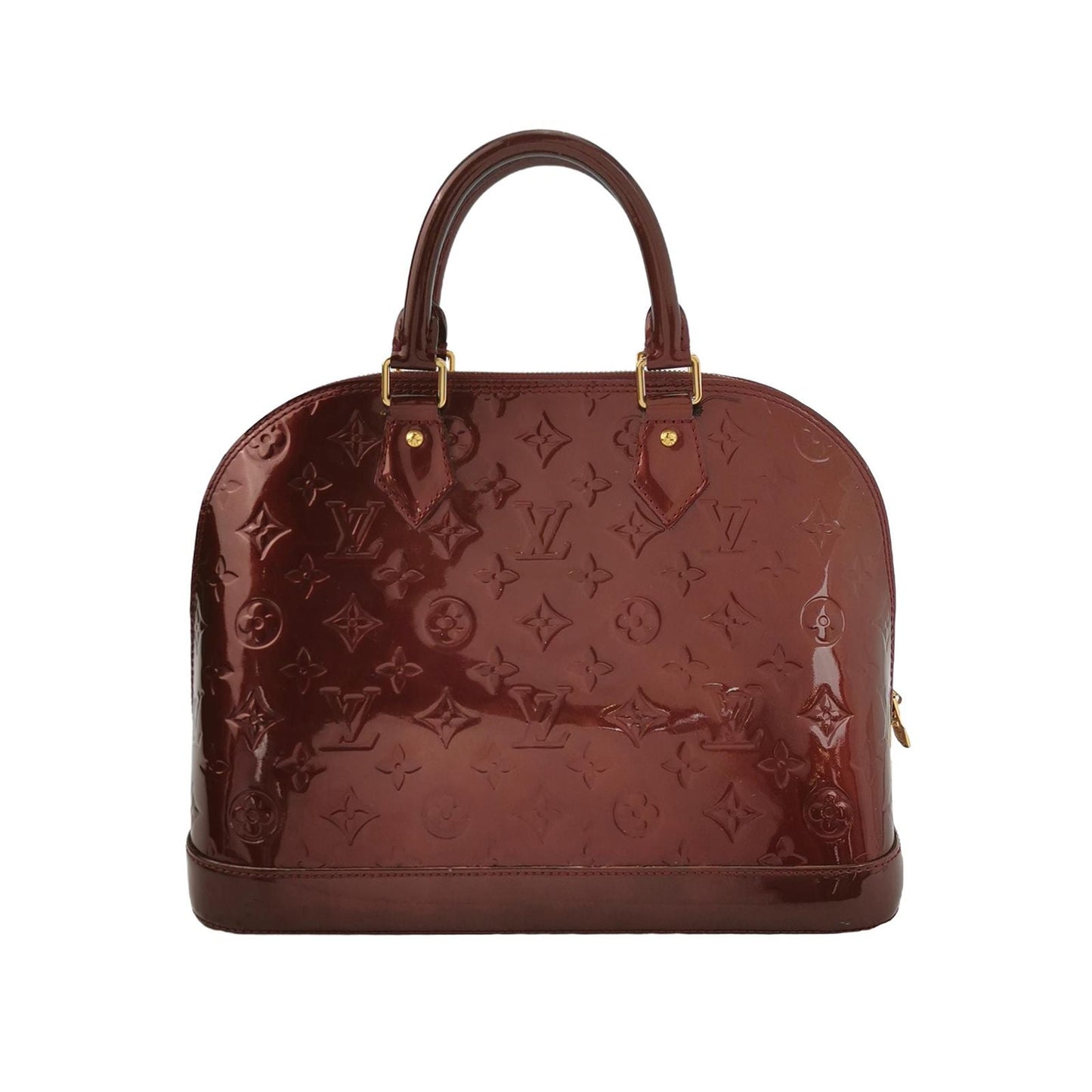Louis Vuitton Alma Small Patent Leather Shell Bag Handbag 250515781194027