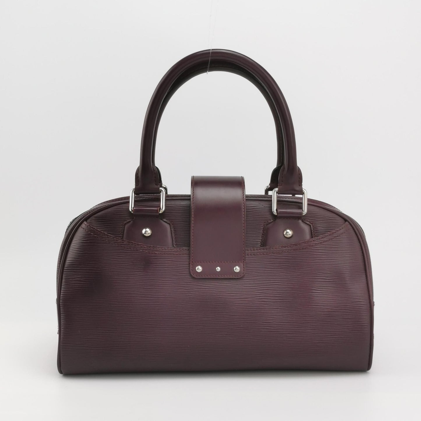 Louis Vuitton Montaigne Bag Calfskin Solid Wave Pattern Letter Logo Metal Buckle Bowling Bag Handbag 24122478995253