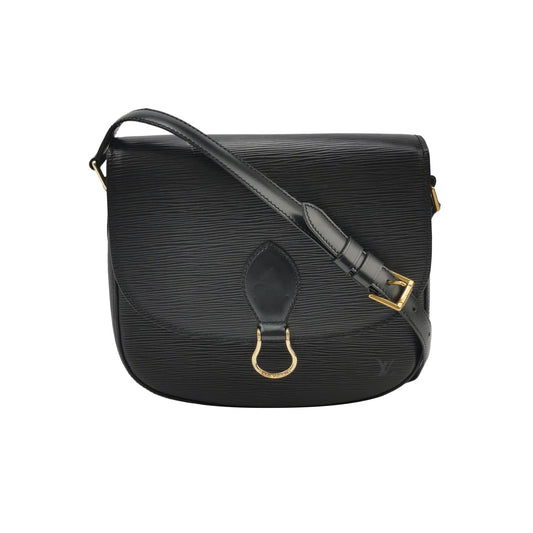 Louis Vuitton Saint Cloud Large Calfskin Water Wave Shield Buckle Crossbody Shoulder Bag 24120378969721