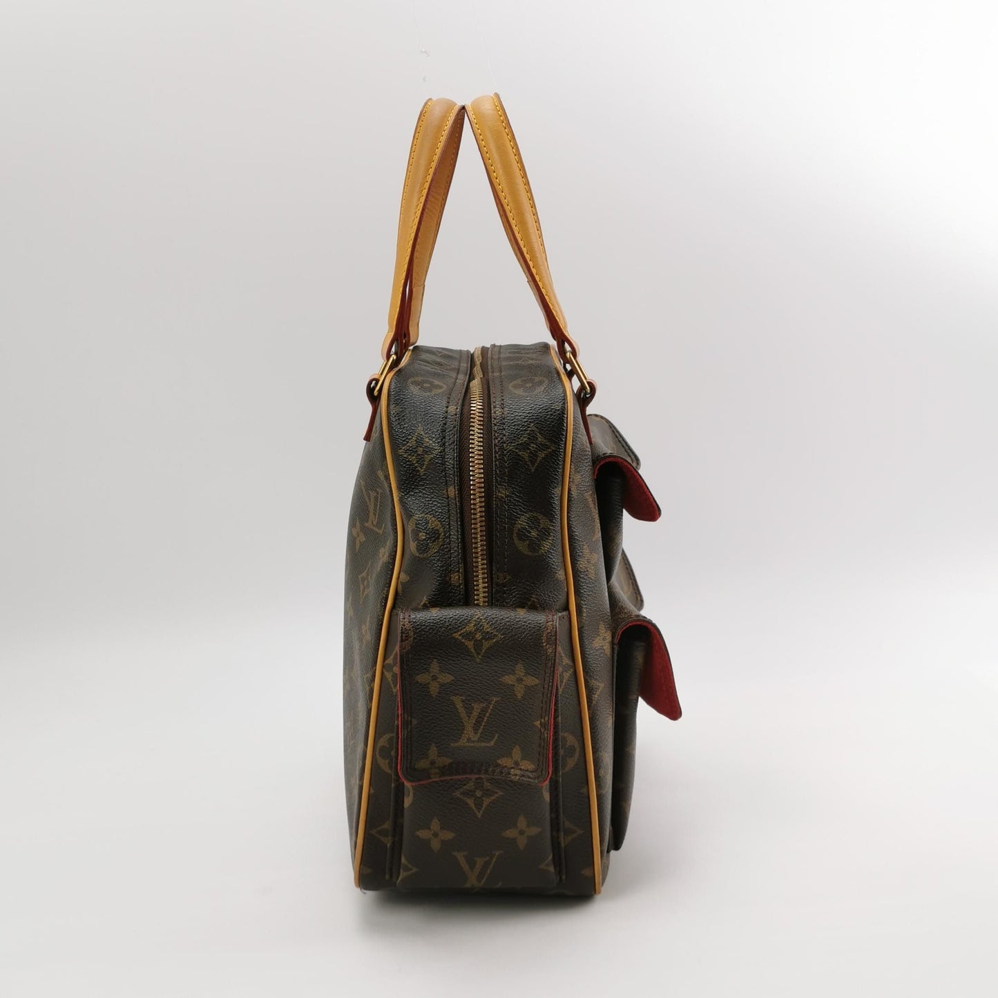 Louis Vuitton Excentri Cite Camel Leather Handbag 24113078965445