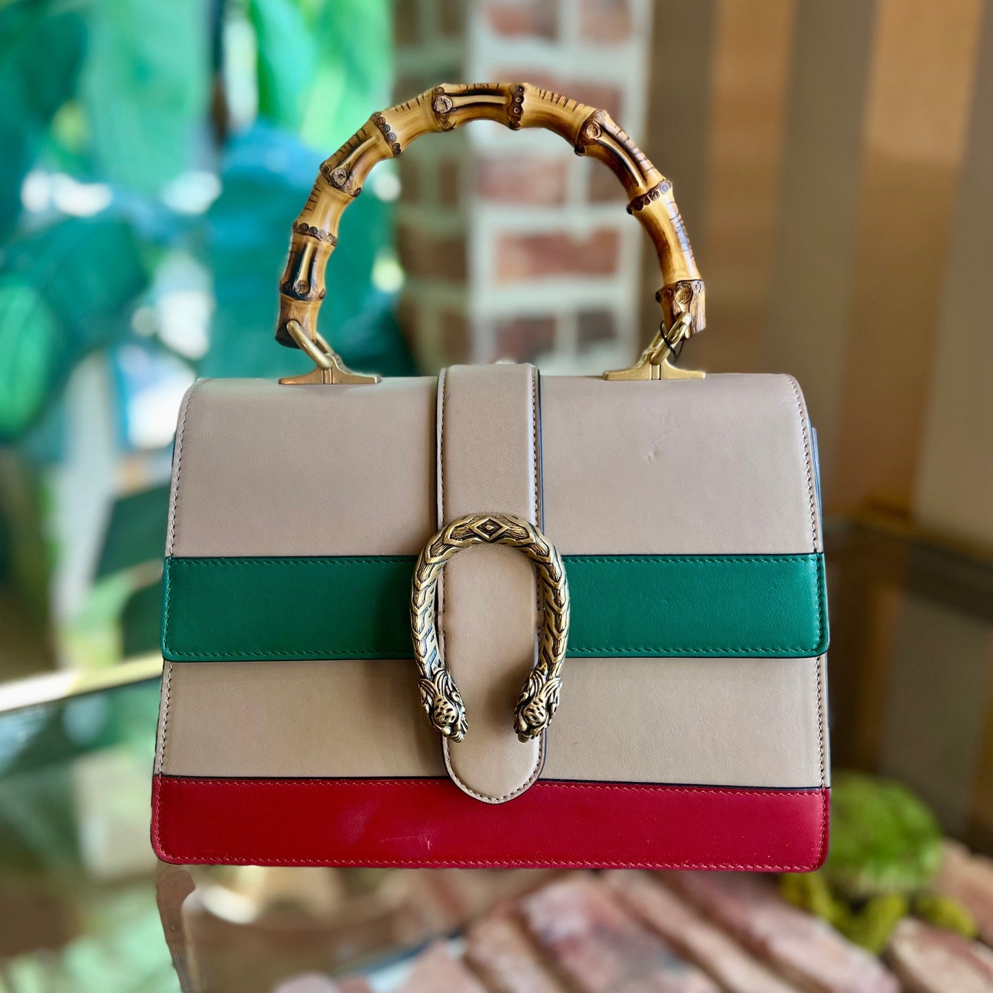 Gucci Leather Top Handle Shoulder Bag