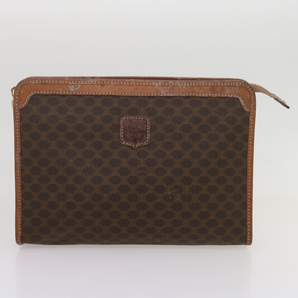 Luxury CELINE Macadam Canvas Clutch Bag PVC 4Set Brown Black 68347