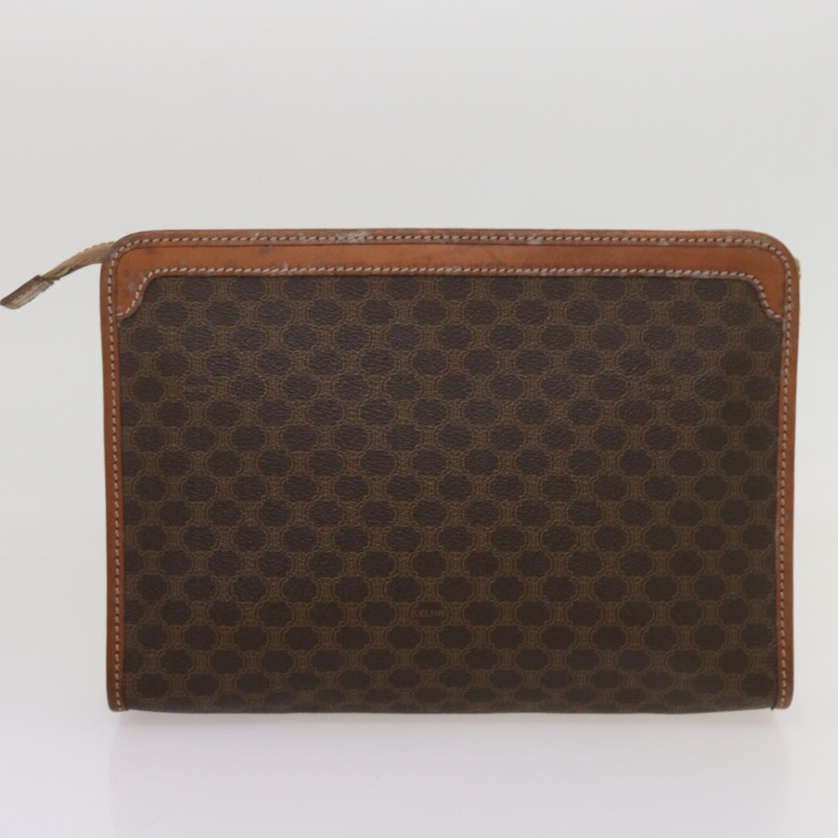 Luxury CELINE Macadam Canvas Clutch Bag PVC 4Set Brown Black 68347