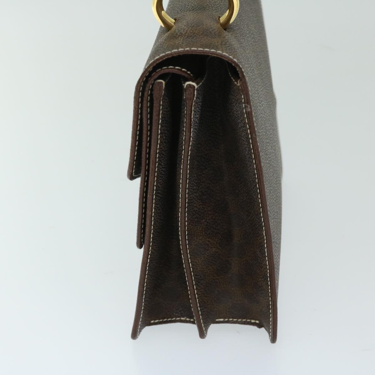Luxury CELINE Macadam Canvas Hand Bag PVC Brown  68359