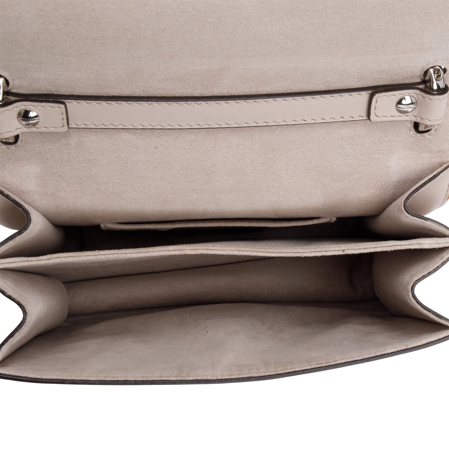 Fendi Pink Calfskin Leather Small Kan I Shoulder Bag