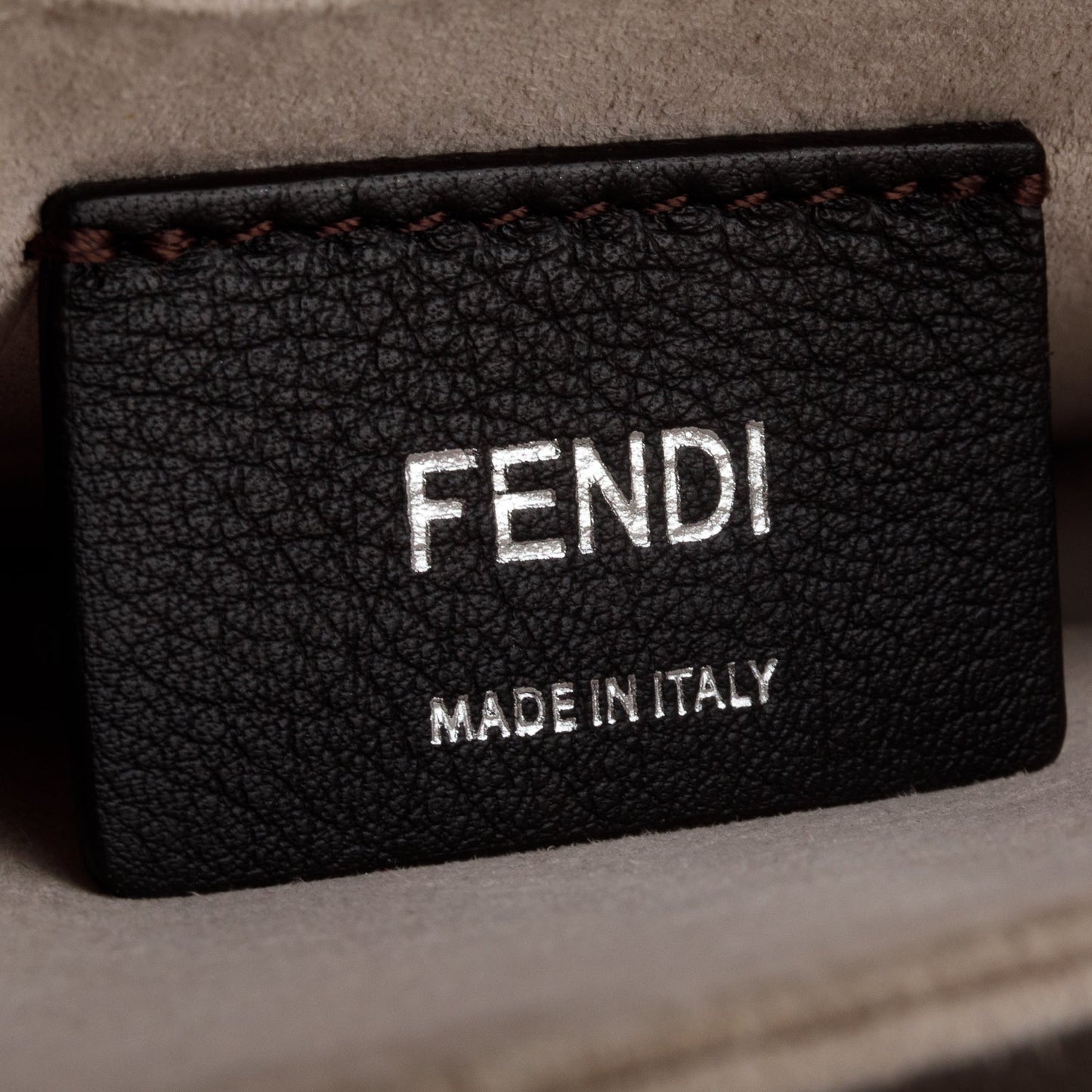 Fendi Pink Calfskin Leather Small Kan I Shoulder Bag