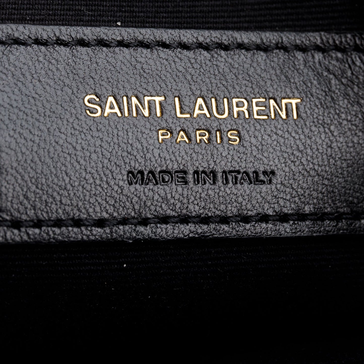 Saint Laurent Black Calfskin Matelasse Monogram Cassandre A5 Pouch